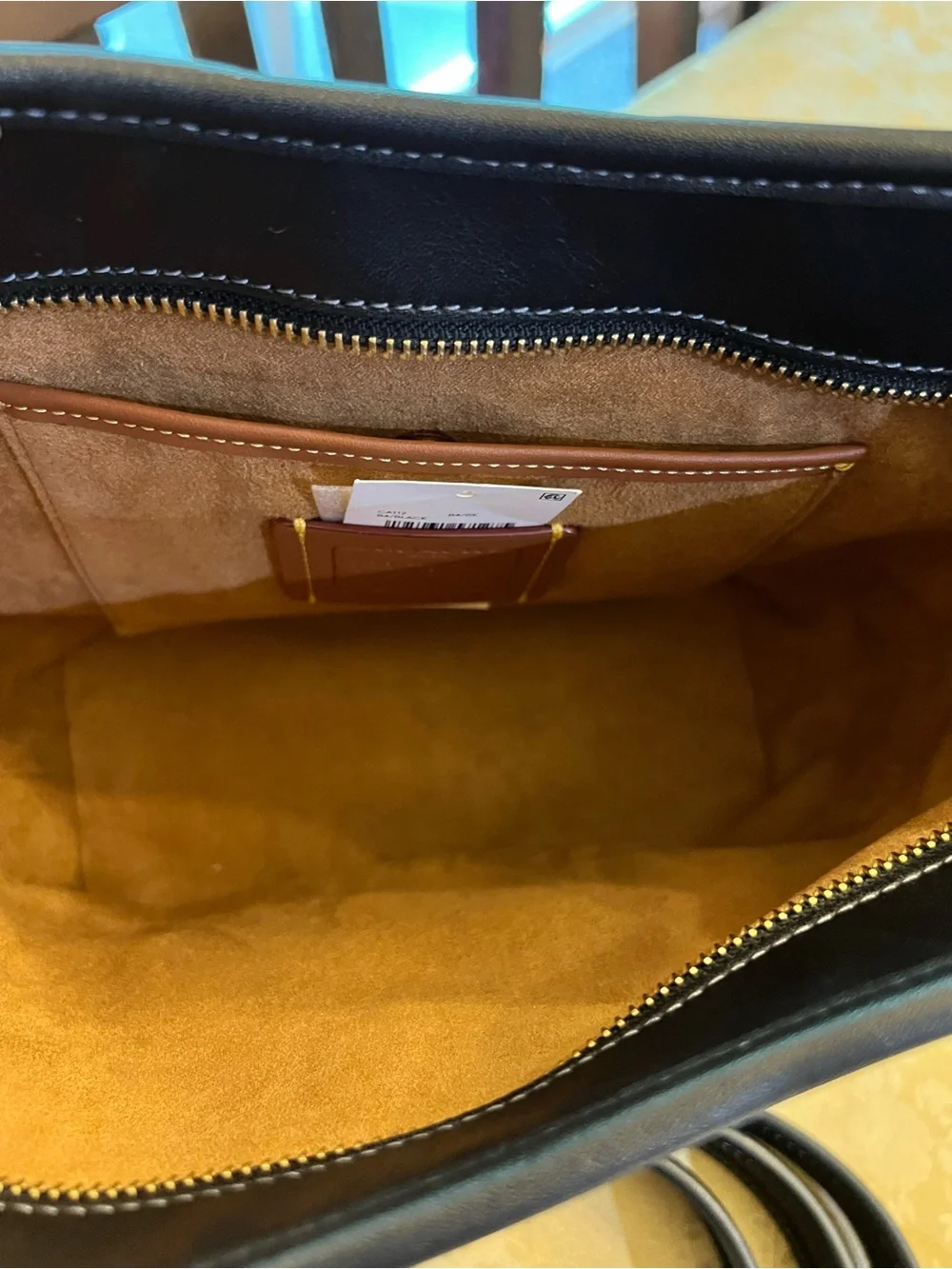 Coach Black Leather Bucket Shoulder Bag with Gold 'C' Hardware